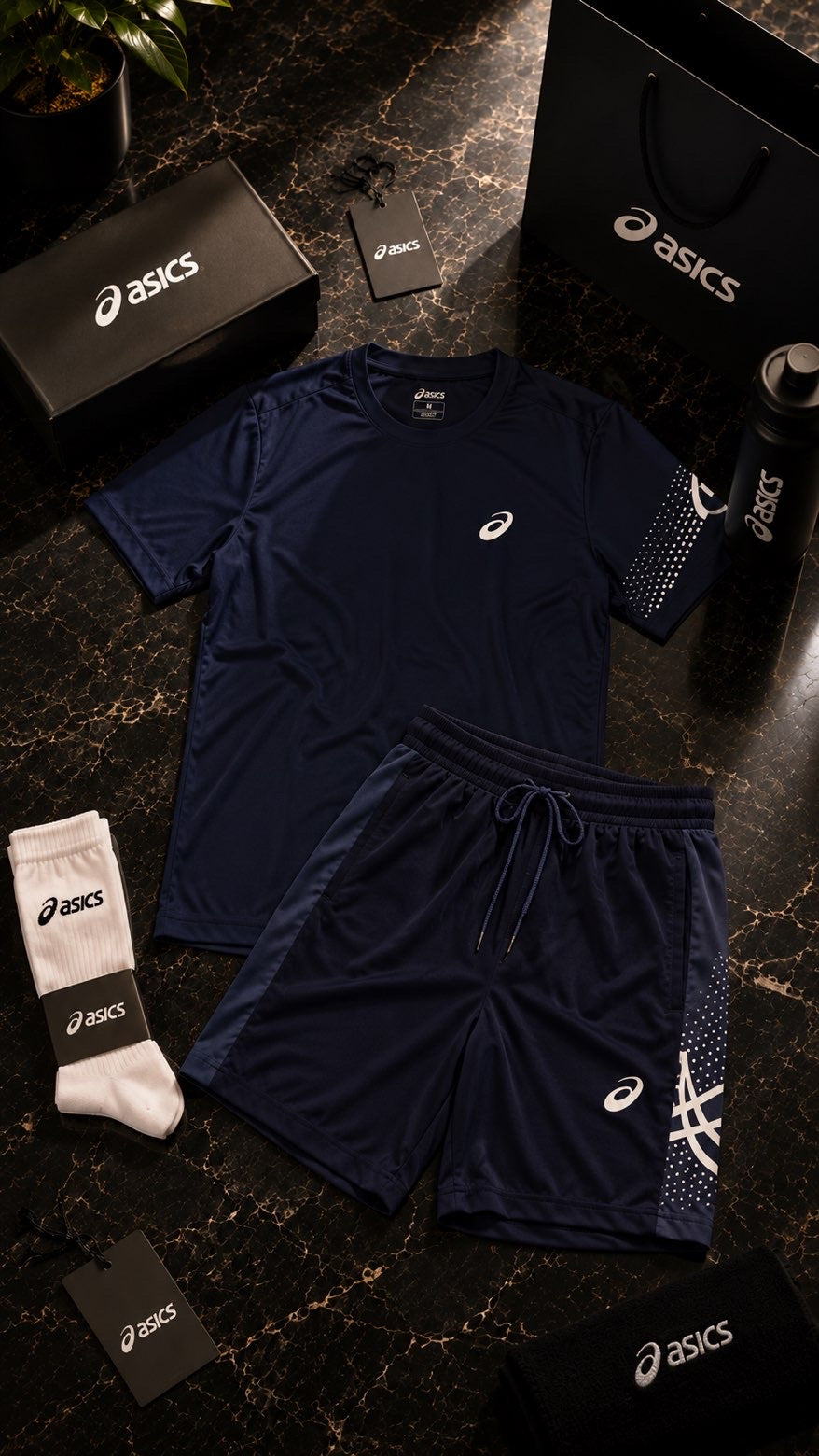 Ensemble Asics Bleu Foncé