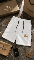 Short burberry blanc