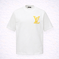 Louis vuitton - T-Shirt Blanc Logo LV jaune