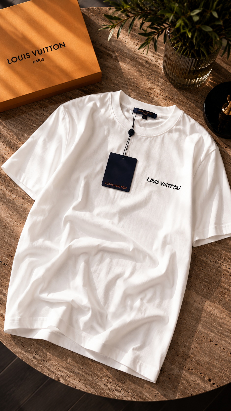 Louis Vuitton – T-shirt Blanc Logo Signature