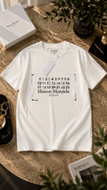 Maison Margiela – T-shirt Blanc Print Numéroté Iconique