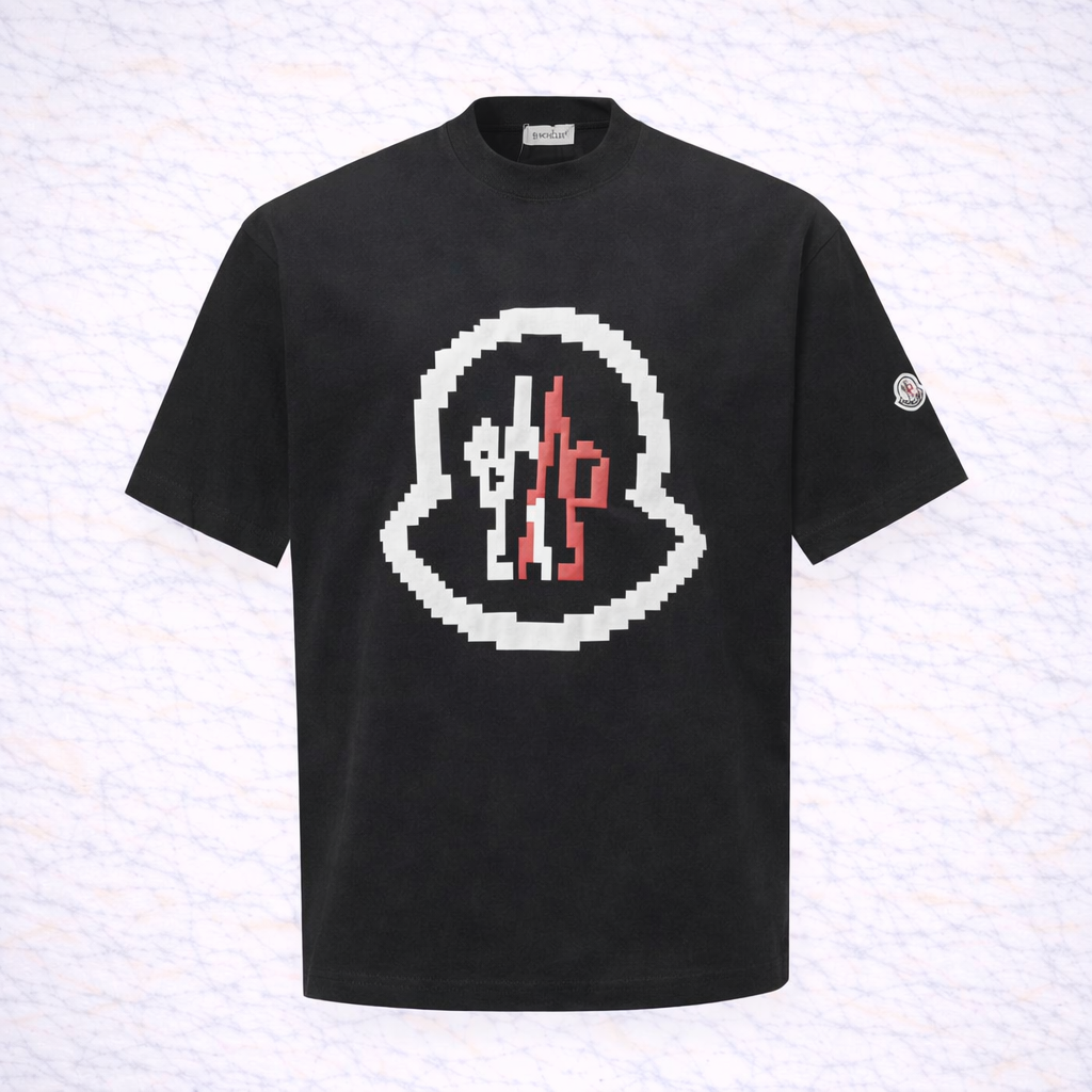 Moncler – T-shirt Noir Logo Pixel Art