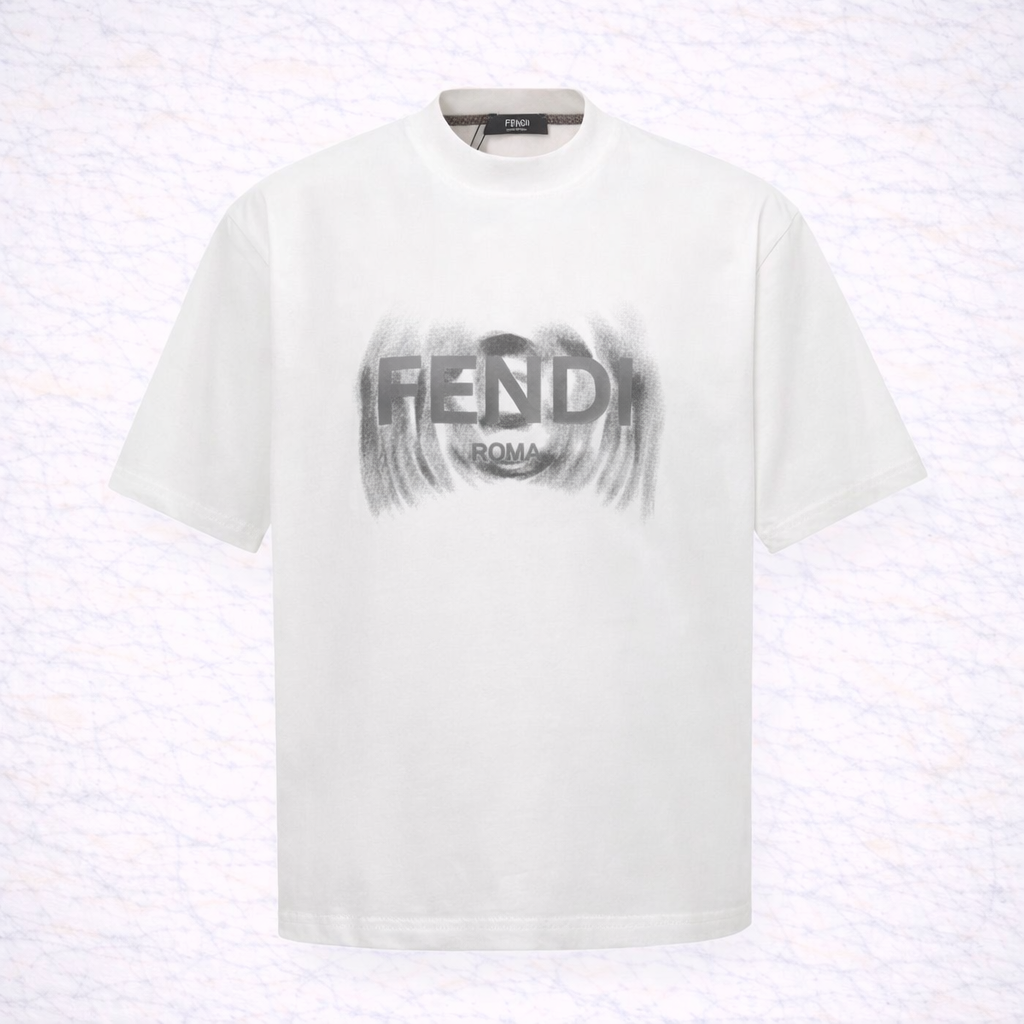 Fendi – T-shirt Blanc Logo FENDI Roma