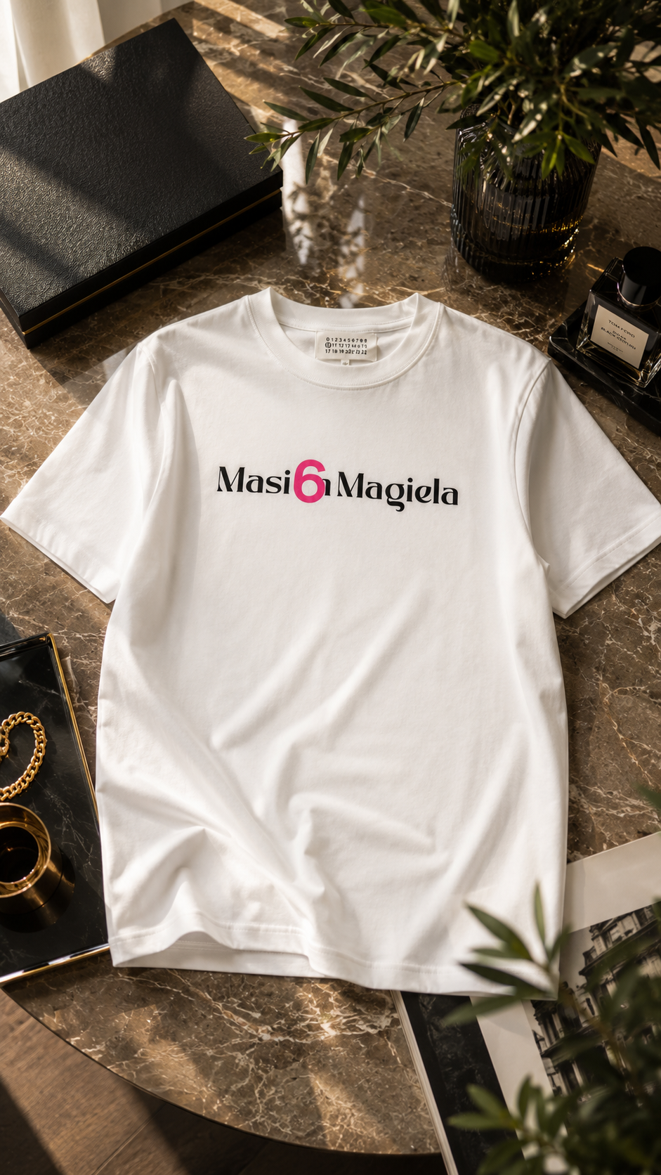 Maison Margiela – T-shirt Blanc Logo Masi6Margiela