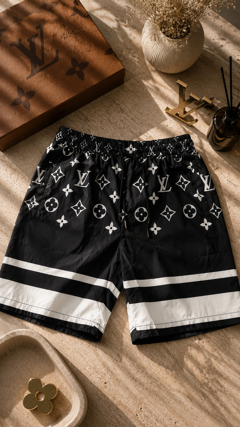 Louis vuitton - Short de bain monogram noir
