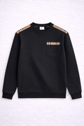 Burberry – Sweat Noir Détails Check Signature