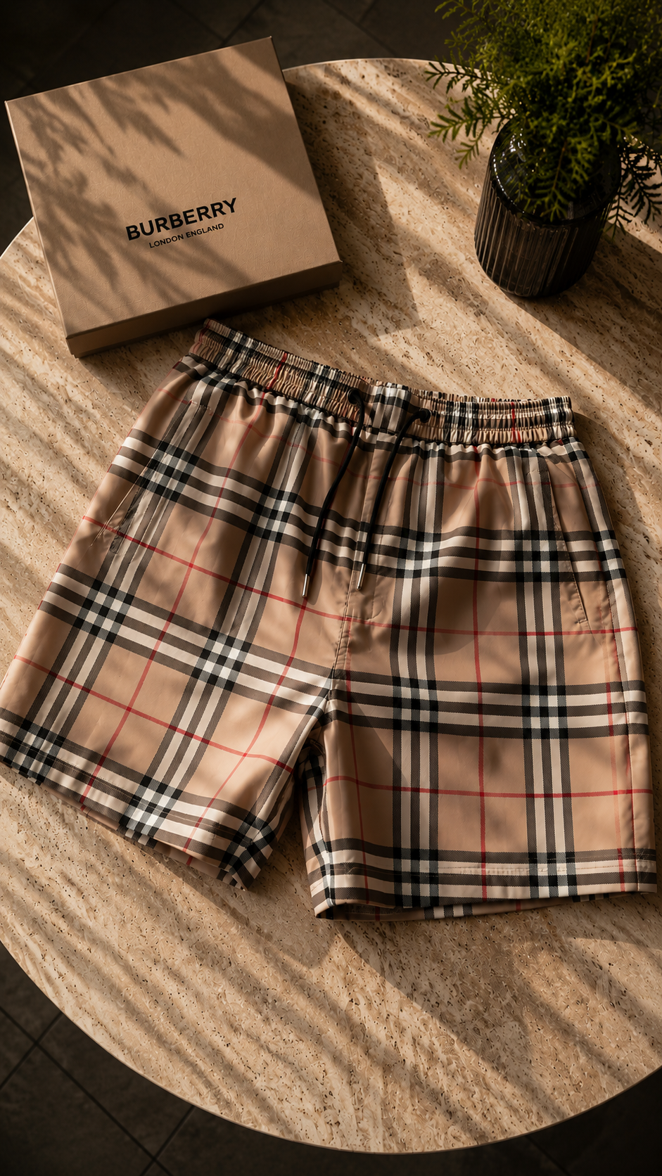 Burberry - Short de bain Check iconique