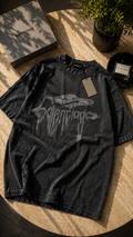 Balenciaga – T-shirt Noir Logo Graffiti Ton-sur-Ton