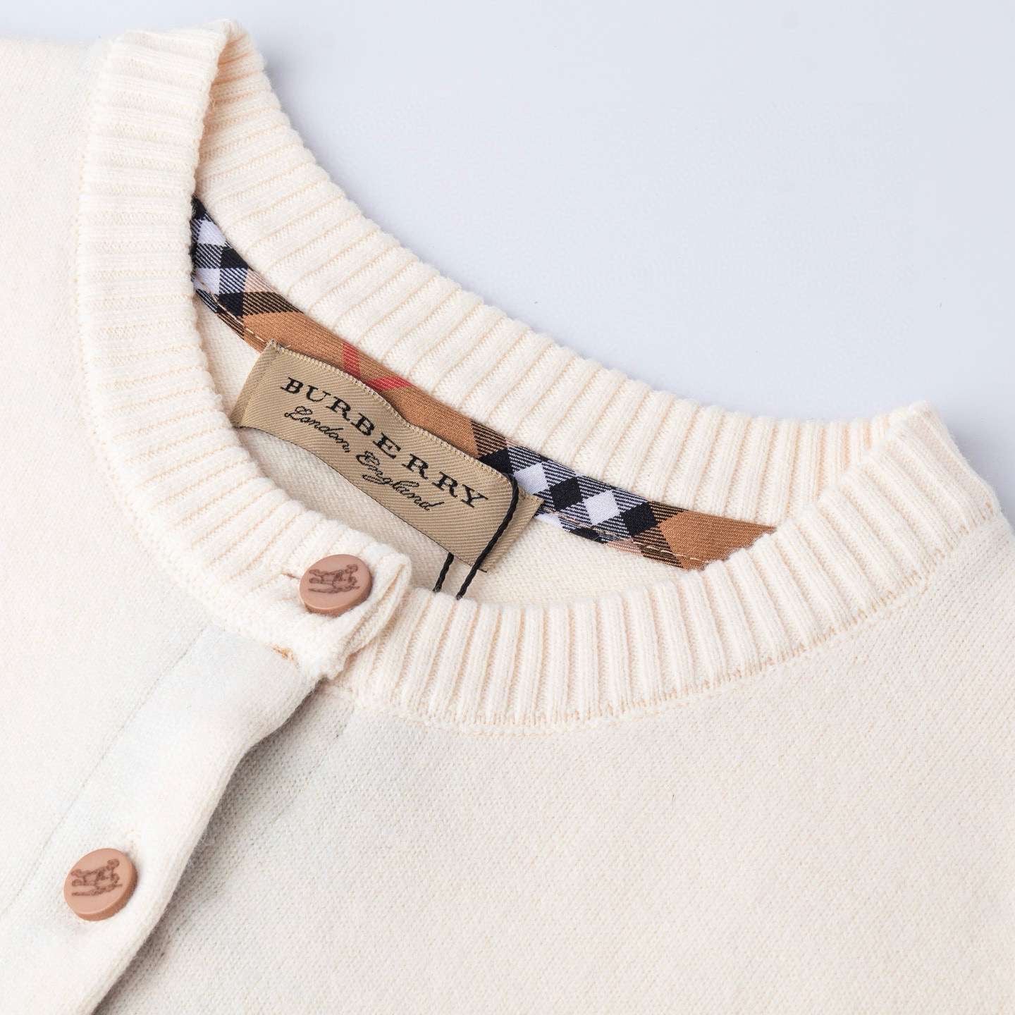 Gilet blanc cassé burberry